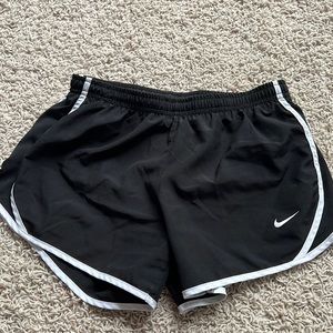 Girls Nike Black and White Running Shorts